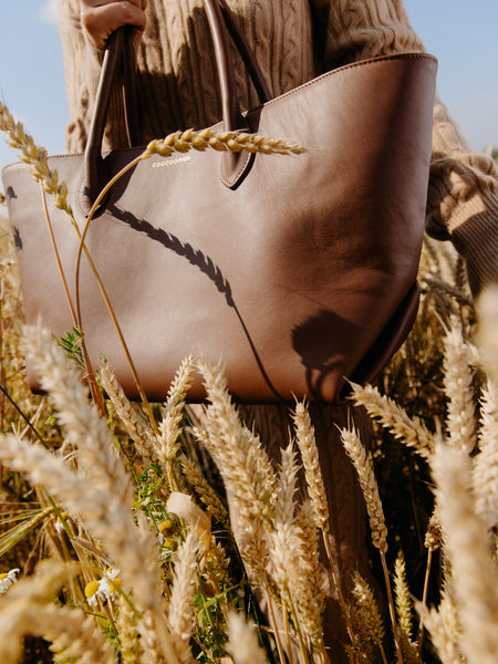 Maxi tote rankinė ruda