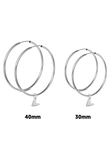 Love hoops silver auskarai