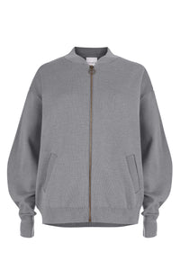 Onda 100% merino bomber stiliaus švarkas pilka